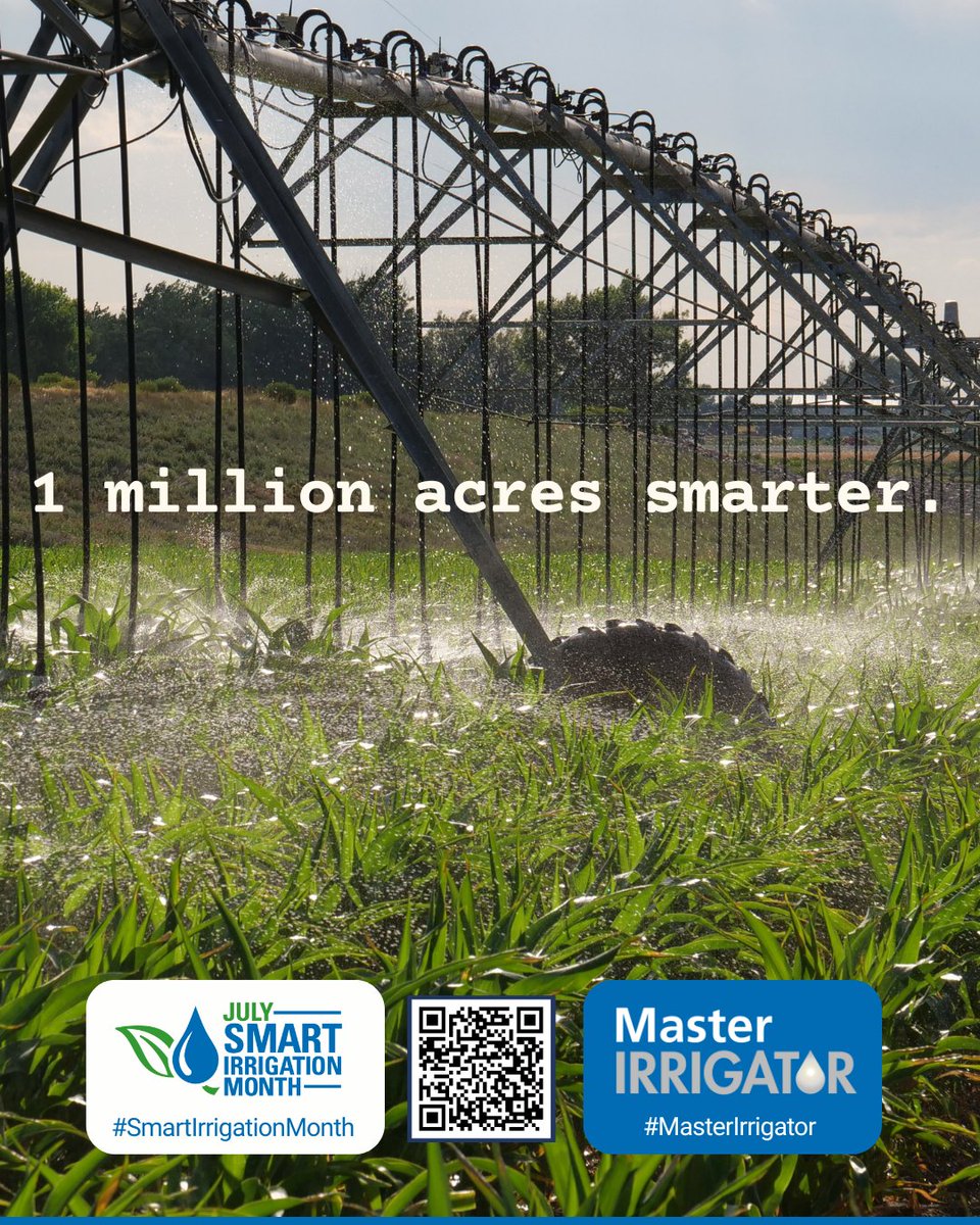 It's <a href="/irrigationassoc/">Irrigation Association</a>  #SmartIrrigationMonth, a great chance to highlight #MasterIrrigator programs. Since 2016, MI in 6 states-CO, GA, MN, MS, OK, TX-have supported irrigators in efficient water use, impacting more than 1 million acres. Learn more:
tinyurl.com/4wmv64py