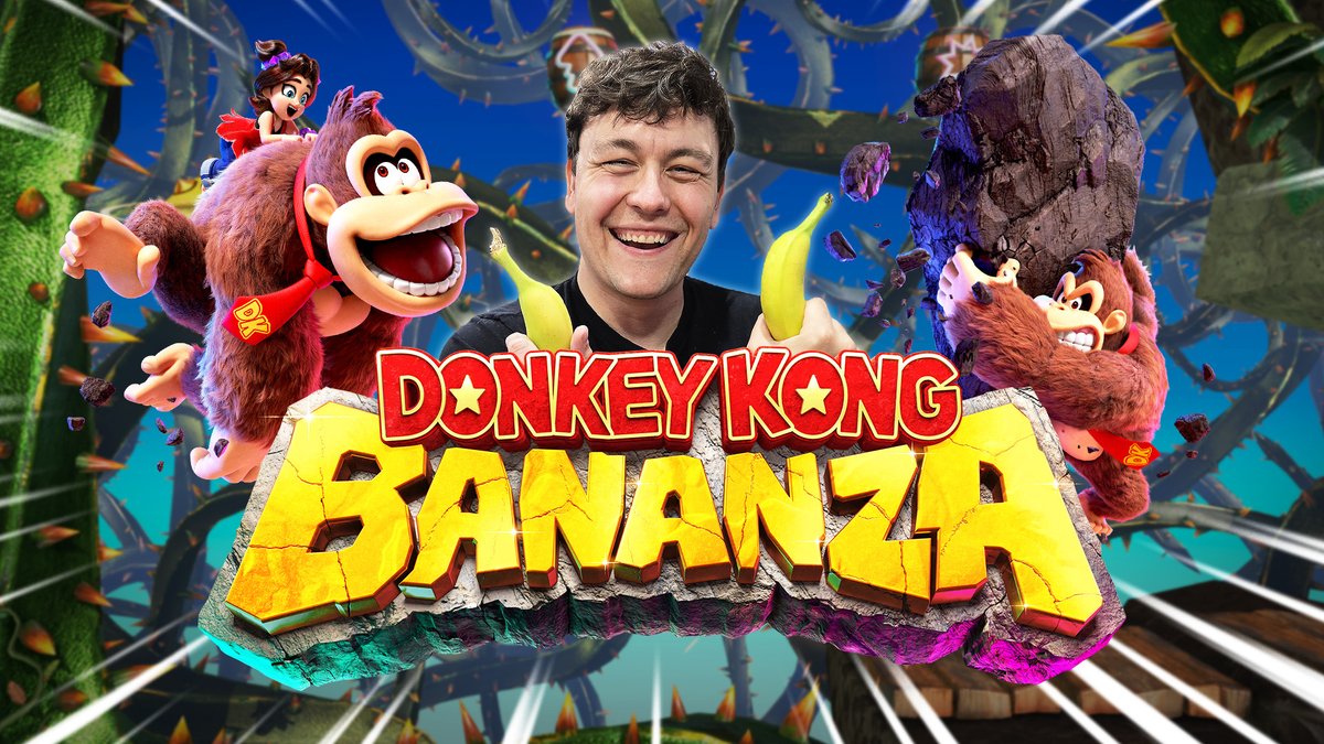 RogersBase's tweet image. DONKEY KONG BANANZA IS HERE! 🍌
AFTER 26 YEARS, THE SUCCESSOR TO DK64 IS FINALLY HERE! Thanks to @NintendoAmerica for sending over a code! I'll be live EVERYWHERE w/ my first ever #DonkeyKongBananza playthrough starting at 10 AM PT!
⬇️ TUNE IN LIVE FOR THIS HISTORIC OCCASION ⬇️