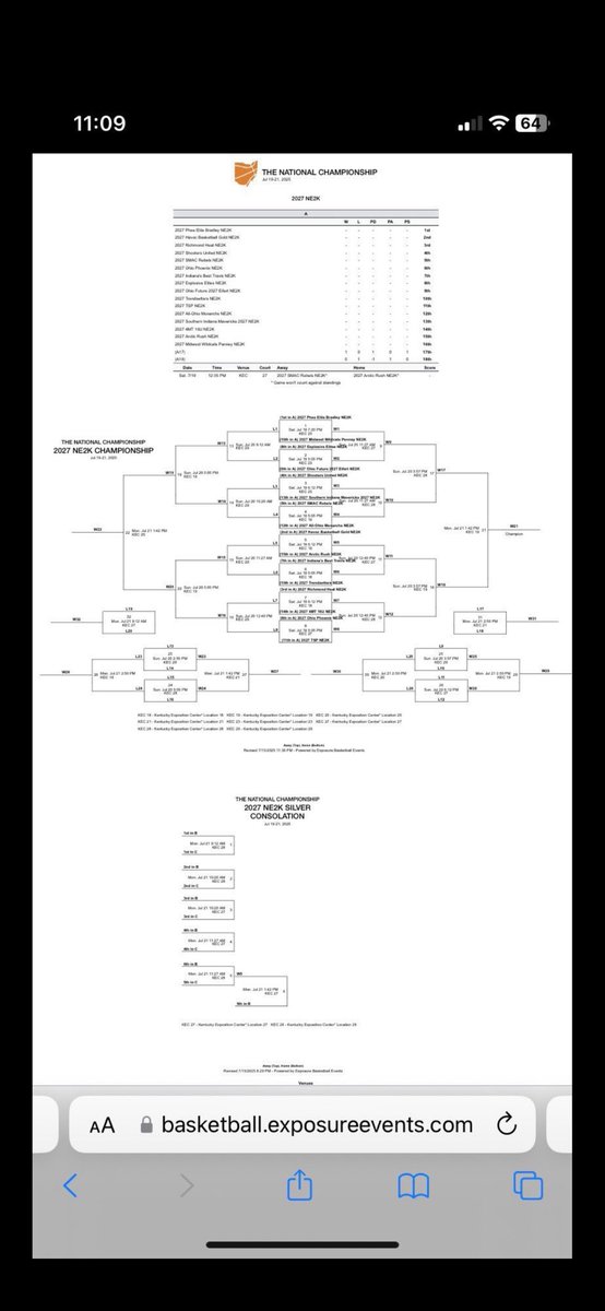 Nationals Championship schedule this weekend in Louisville <a href="/rush_2027/">Arctic Rush Girls Basketball🏀 2027 NE2K (Kelley)</a> <a href="/NE2KHoops/">NE2KHoops</a> <a href="/LULadyLionsBSK/">Lady Lions Basketball</a>