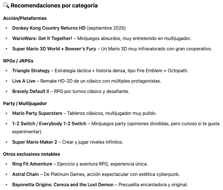 abaracedo's tweet photo. se me ha ocurrido pasarle a chatgpt una captura del listado de juegos que tengo para la switch y preguntarle qué juegos añadiría a la lista.

ahí va la respuesta https://t.co/96JuAr3NPM
