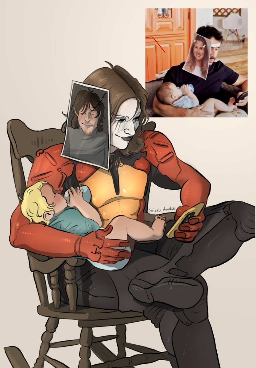 Svickli's tweet image. Wait, Higgs seriously snap a pic of Sam when he sleeping?? 🤔
#DeathStranding2 #DeathStranding #higgs #gameart