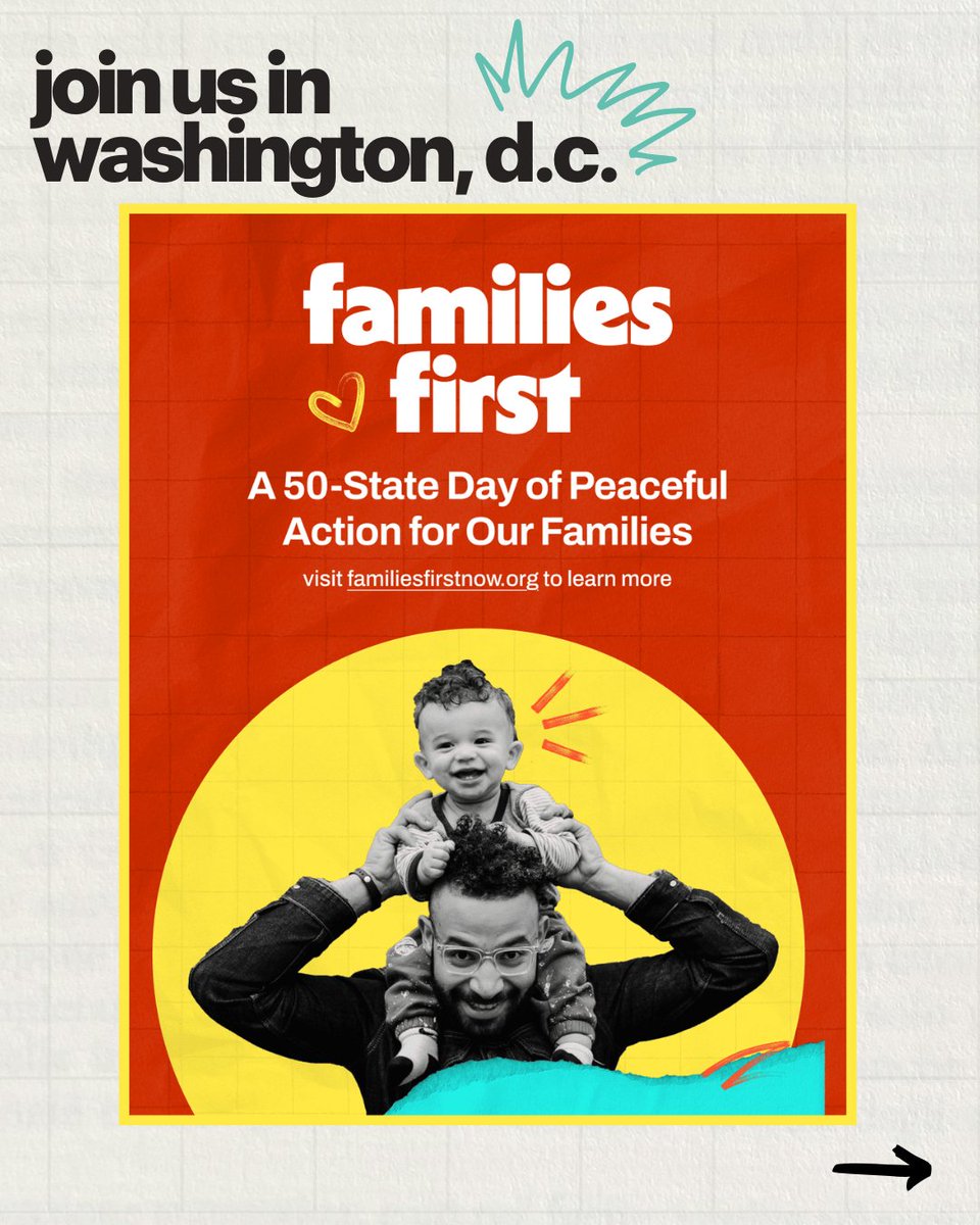 CaringAcrossGen's tweet image. Join us and our partners for a #FamiliesFirst Day of Action across the country on July 26.
Together, we will put care over the cruel cuts and attacks on families that we’re seeing from Congress and the White House.
Find out more: familiesfirstnow.org
#NotOneMore