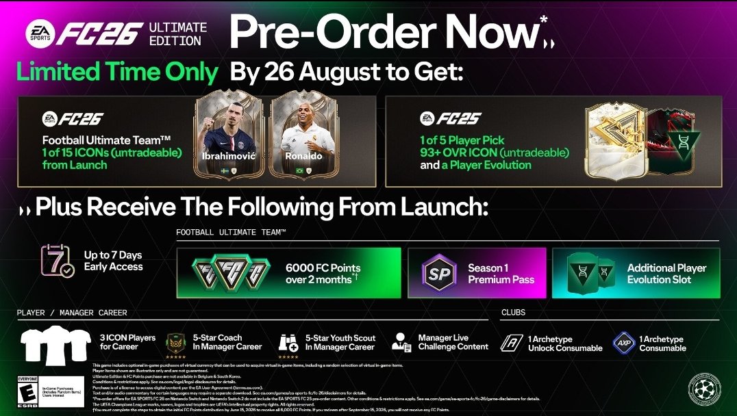 Zitatenmacher2's tweet image. Biggest competition ever!!

10k followers by next week and I&apos;ll give away ea fc 26 50×  

Steps:
•comment your  console  
•Follow me @Zitatenmacher2 
•Like and repost
 
🔥🔥If you manage that you are the coolest and there is a 10k special  🔥🔥        
I believe in you🤝❤