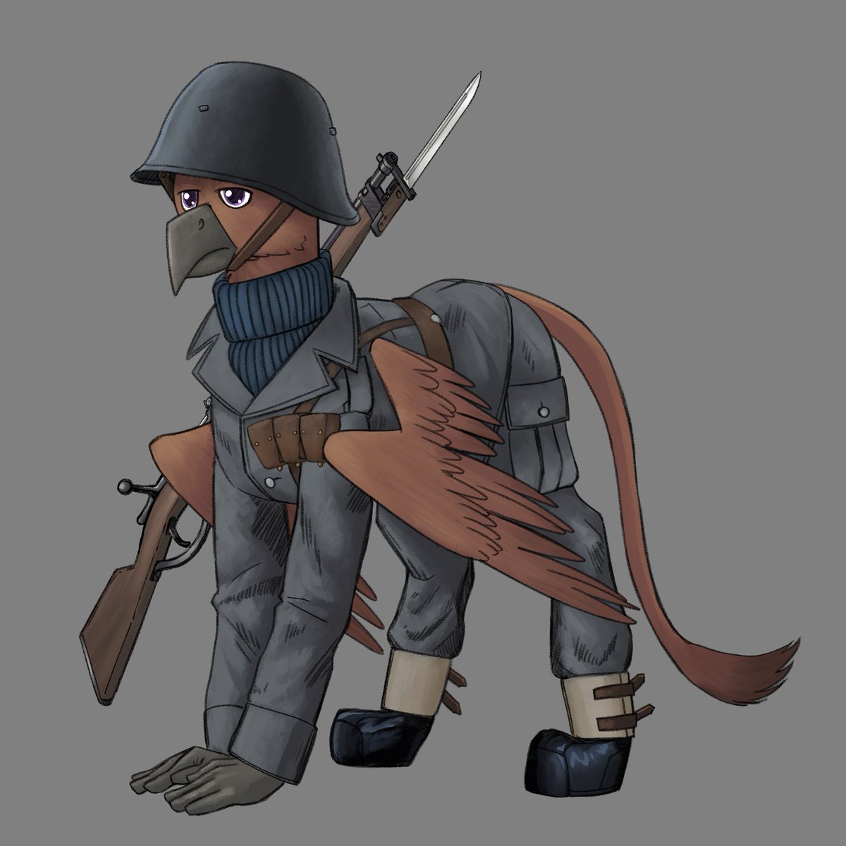 guard_mod's tweet image. Riflegriff for a client's AU.
Standard battle kit for griffon infantry
Part of a batch 4 of 6
