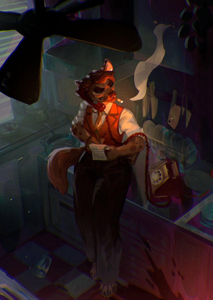Stupid_Lynx_'s tweet image. cw: blood
art fight attack on @enotich_art