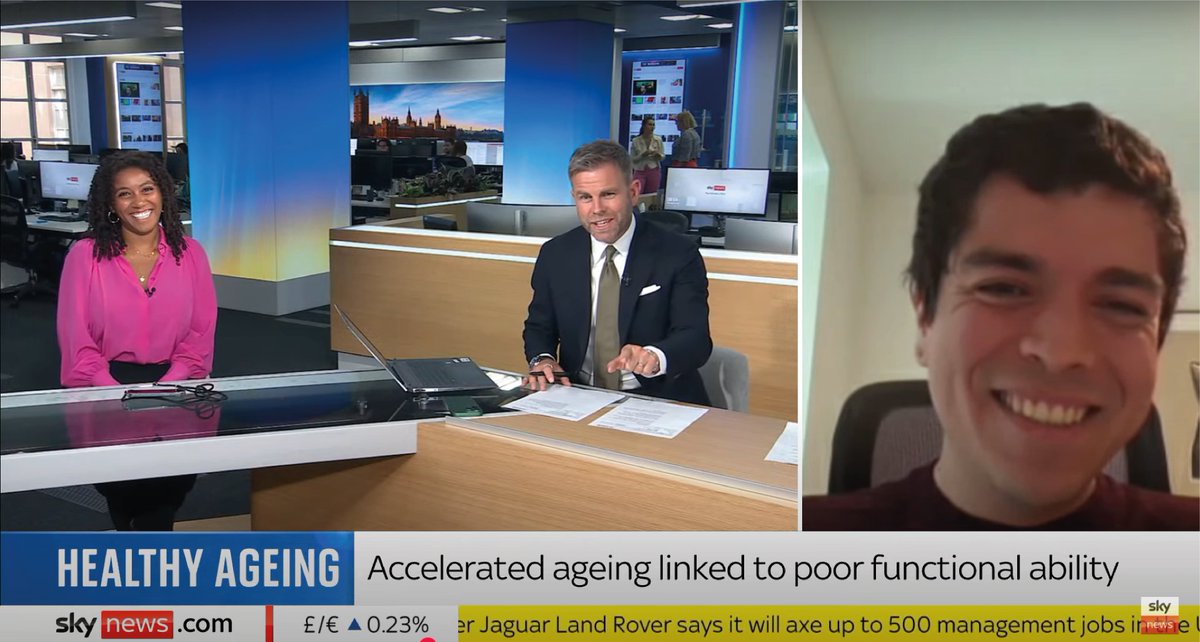 joaquin_migeot's tweet image. Humbled to show our research at @SkyNews: aging is not just biological, but also shaped by social, physical, sociopolitical exposomes, and the country where you live. Work led by @HernHdezL, @nanosanta, @SandraBez9, and @AgustinMIbanez at @NatureMedicine nature.com/articles/s4159…