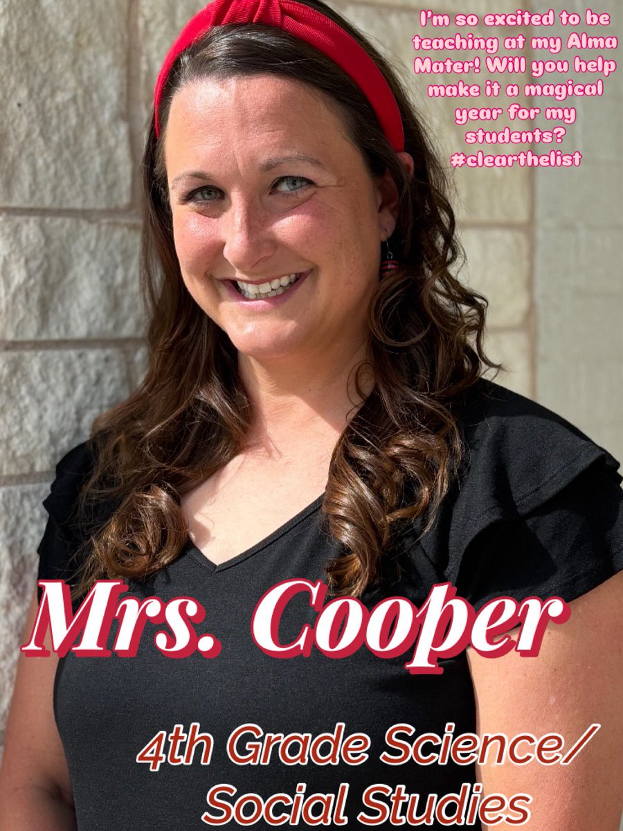 I’m so excited to return to the classroom and meet my 4th graders ! What an honor it will be to teach at my Alma Matter! Would you consider helping me #ClearTheLists? amazon.com/hz/wishlist/ls…