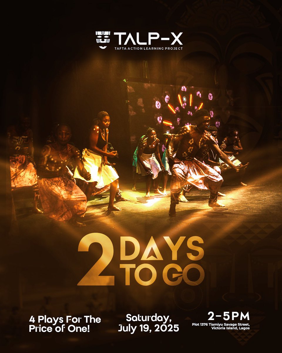 ⏳ Just 2 days to go till the curtains rise at TALP X! Are you ready for the thrill, the talent, and the unforgettable experience? 🎭🔥

📅 Saturday, July 19th, 2025
🕑 2–5 PM

#TALPX #Countdown
