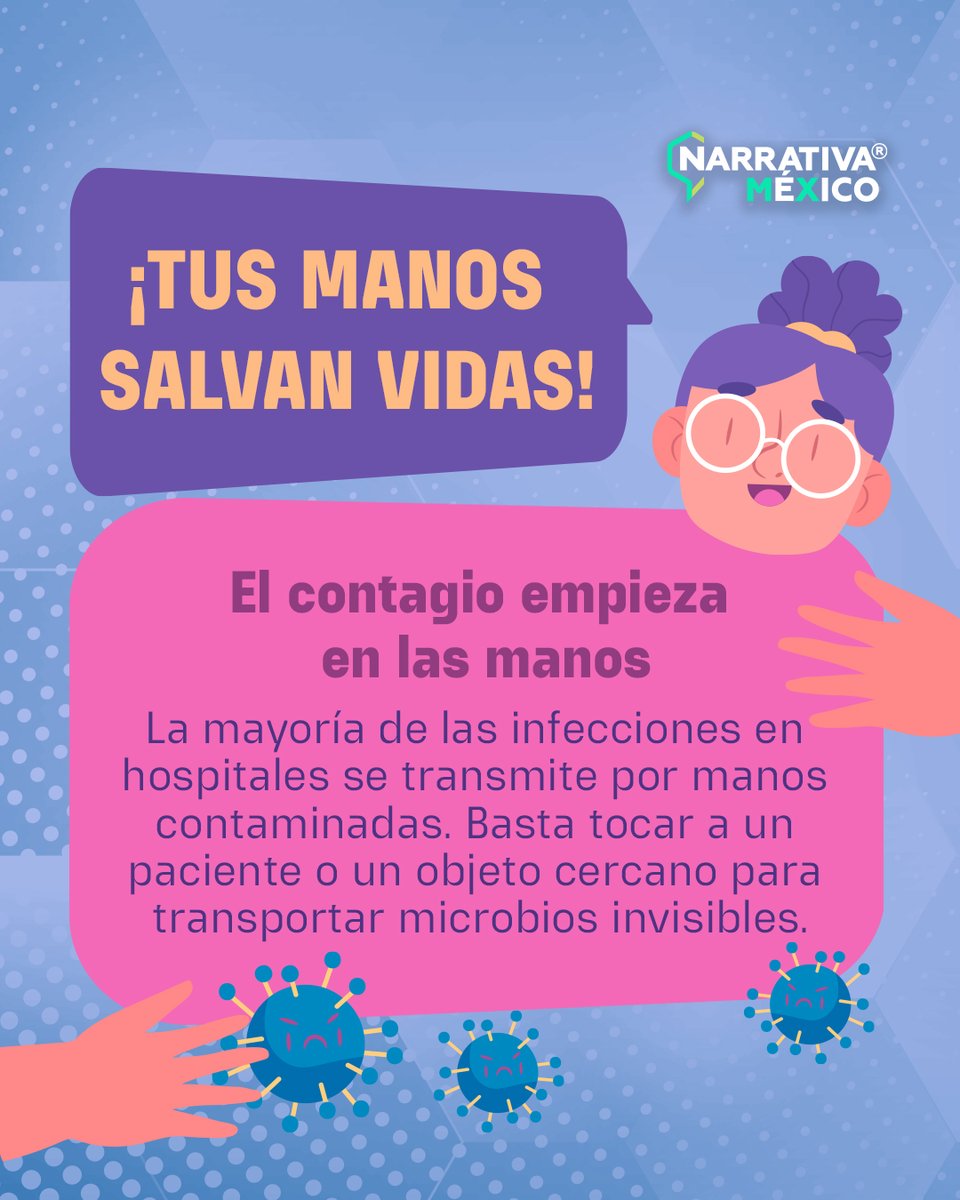 NarrativaMexico's tweet image. #ComunidadNarrativa • SALVA VIDAS 🩺
Tus manos pueden ser la diferencia 👐🧼 ¡Lávalas bien y con frecuencia!

Hacerlo correctamente es una de las medidas más efectivas para prevenir enfermedades como gripes, diarreas, COVID-19 y muchas más 🦠

#LávateLasManos #HigieneEsSalud