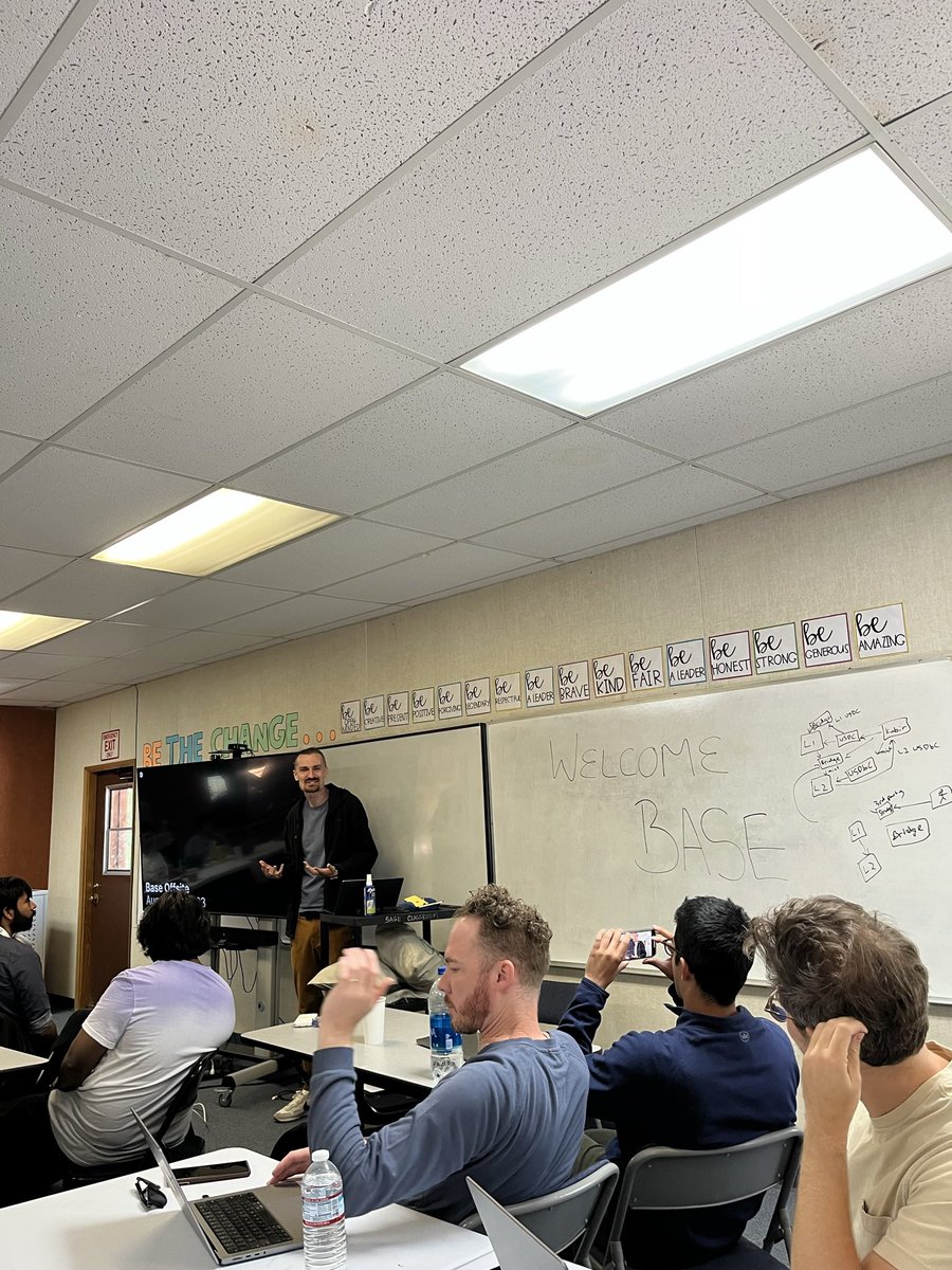 Nick_Prince12's tweet image. base core team absolutely crushed it yesterday. damn proud.
wild to think just 2yrs ago we were launching base from a classroom
still day 1