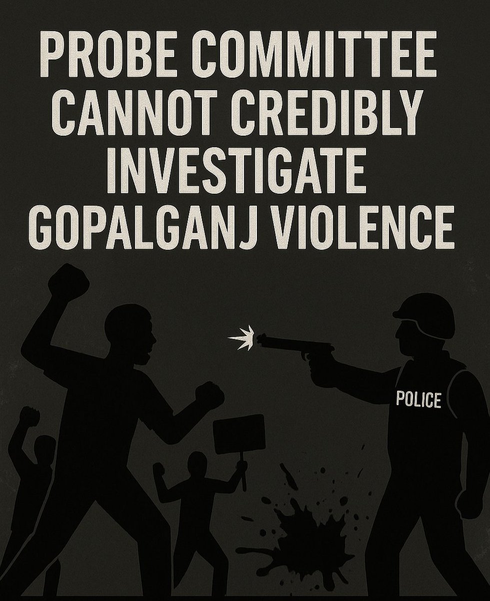 bdwatch2024's tweet image. The Interim Govt's three-member probe committee cannot credibly investigate #Gopalganj violence, incl. extra judicial killings: What is required is an independent judicial inquiry.
The #Yunus Govt has formed a three-member committee, headed by the Home Secretary, to investigate…