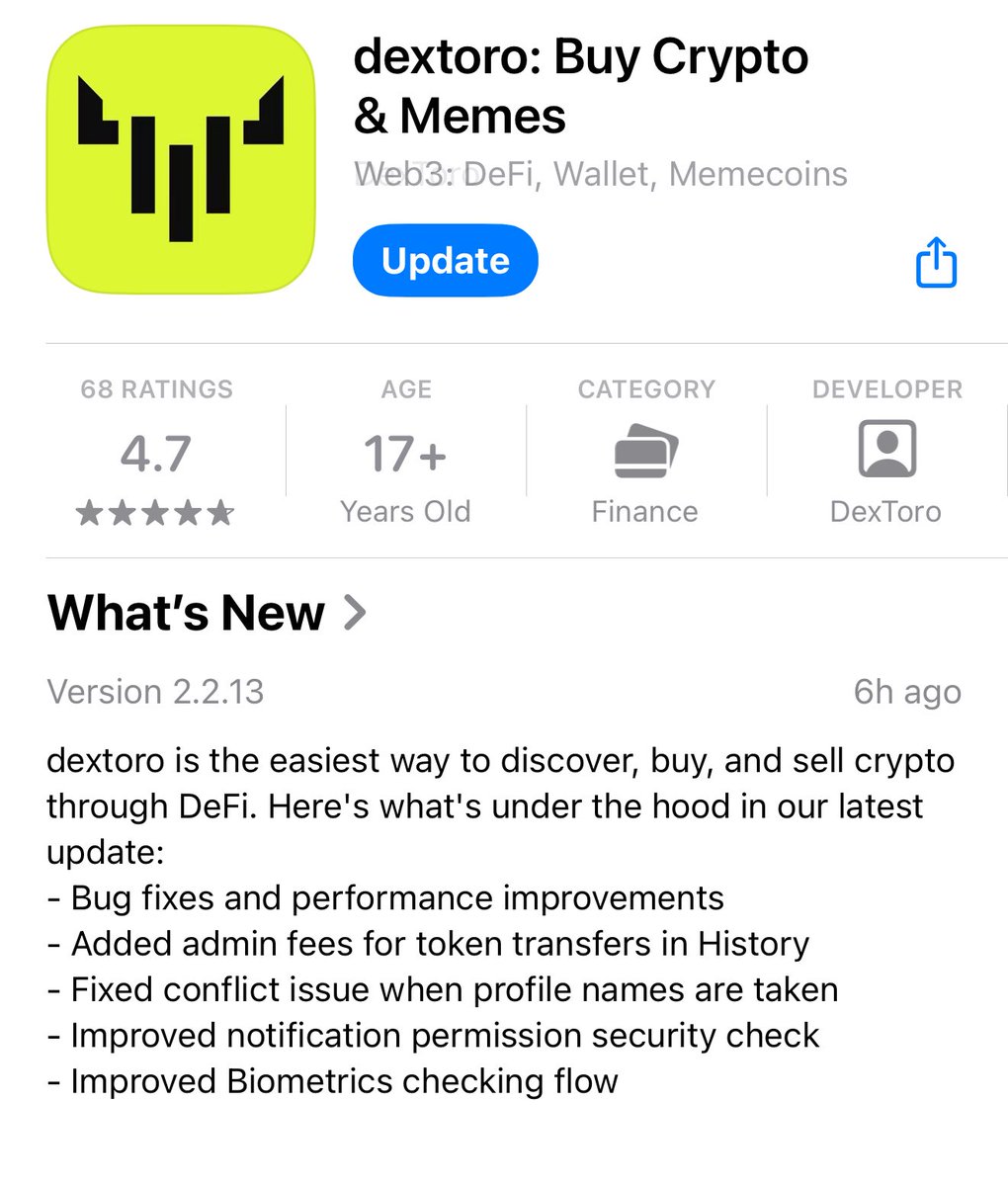 nick_nechanicky's tweet image. dextoro version 2.2.13 is live 📲
Dozens more on the way.