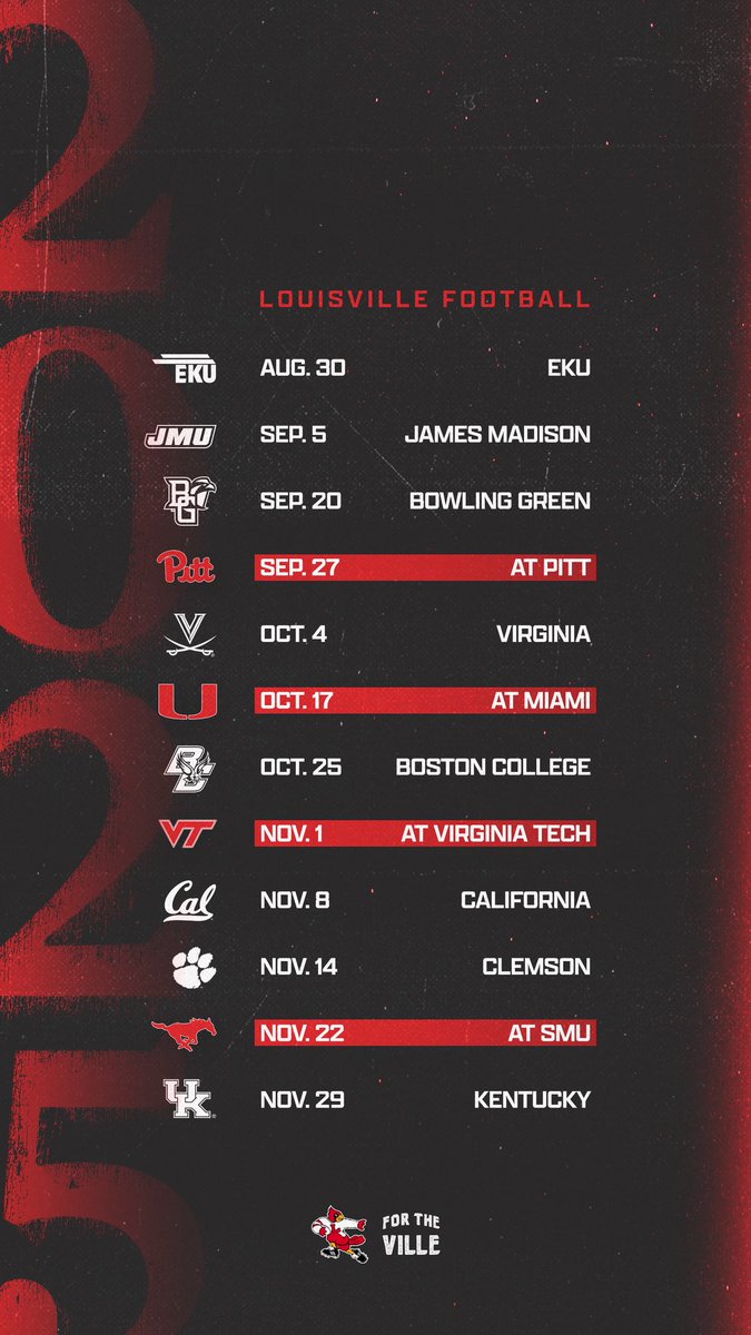 LouisvilleFB's tweet image. It’s not Wednesday but we’ve got a schedule wallpaper for ya 📲
Press & hold to save!
#GoCards