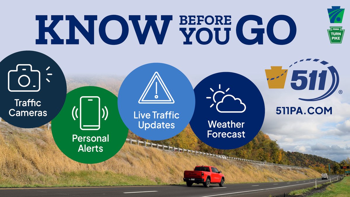Do your summer plans involve hitting the road?

Know before you go with 511PA! Get personalized travel alerts based on specific areas and routes, days and times, and road issue category.

Visit 511pa.com and click “My 511” from the top menu to get started!