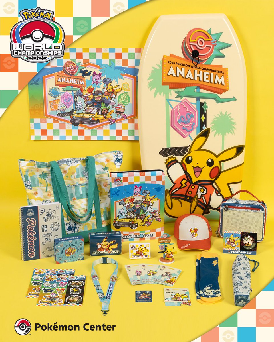 Exclusive #PokemonWorlds merch reveal 🚨

Shop the Pokémon Center pop-up store this August 13th through 17th at #PokemonWorlds in Anaheim, California! 📣

More details including shopping reservations will be coming soon. Stay tuned 🔗pkmn.news/411Z03F