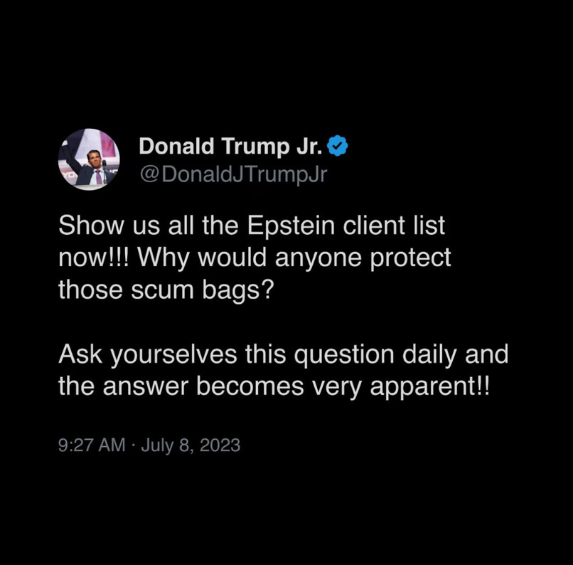 Hmmmmm.
Maybe the pussygrabbing rapist felon who cheated on his third wife with a filthy pornstar for cash?

Scumbags will be scumbags!