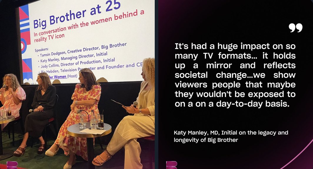 itsbbplus's tweet image. 🚨 | A special Big Brother conversation was held at the Women in Film &amp;amp; TV event spotlighting the women who work behind Big Brother. 👏 

The panel featured Tamsin Dodgson (Creative Director at Big Brother UK) &amp;amp; other key women who work on the show. 

#BBUK #BigBrother #BB27