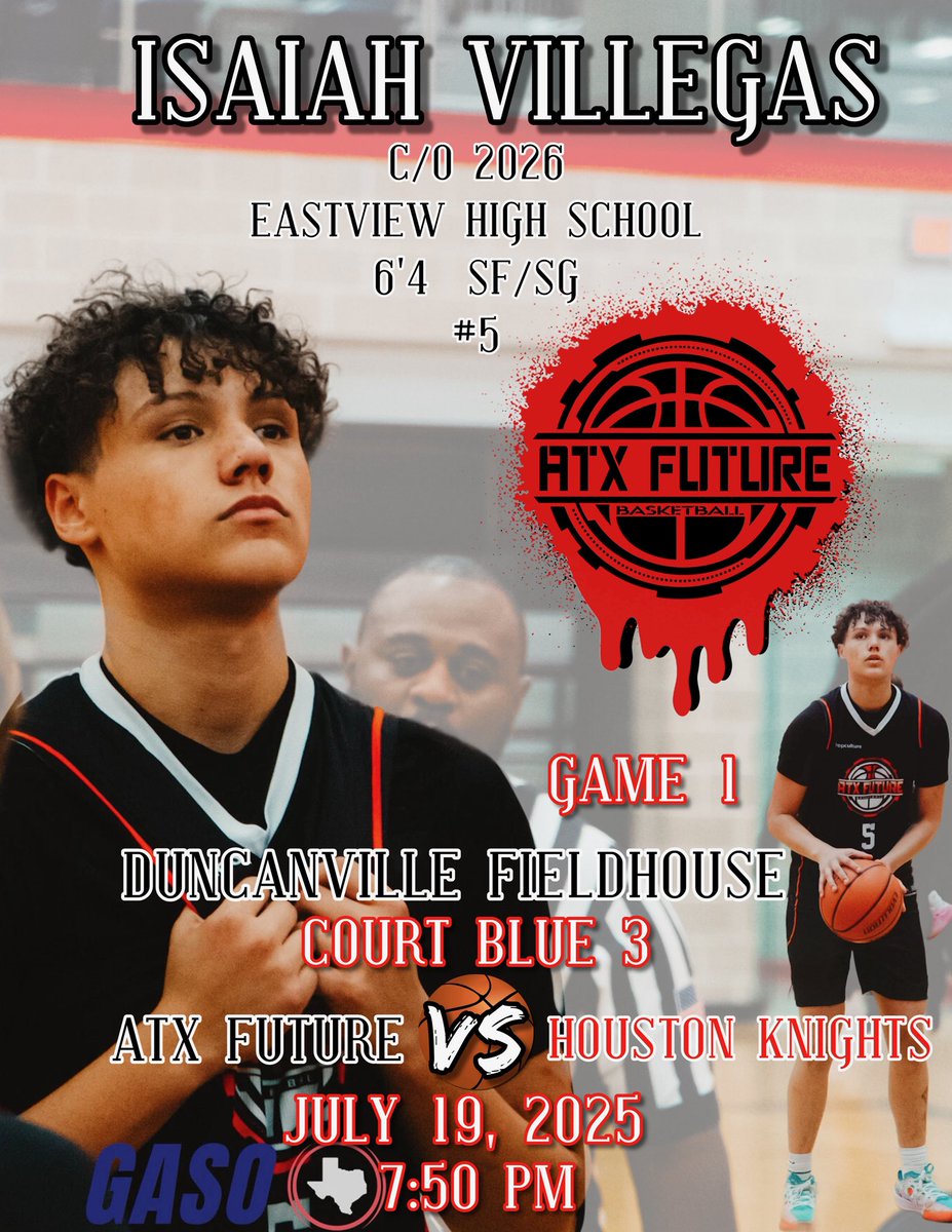Isaiah Villegas (@isaiahvill08) on Twitter photo Coaches, this is my first game of the upcoming GASO in Duncanville!
<a href="/ATXFUTURE1/">Terry Smothers</a> <a href="/TexasHoopsGASO/">TexasHoops/GASO ๐</a> <a href="/GASOMass/">Ryan Massad ๐</a> <a href="/GASOTim/">Tim Littlefield</a> <a href="/EV_Hoops/">East View Boys Basketball</a> <a href="/CoachTJWilliams/">TJ Williams - ATX Future Recruiting Coordinator</a> <a href="/theoneeyedscout/">Andre Quint (๐ช๐ ๏ธ @ Xaman ยฎ, XRPL & Xahau)</a> Coaches, this is my first game of the upcoming GASO in Duncanville!
<a href="/ATXFUTURE1/">Terry Smothers</a> <a href="/TexasHoopsGASO/">TexasHoops/GASO ๐</a> <a href="/GASOMass/">Ryan Massad ๐</a> <a href="/GASOTim/">Tim Littlefield</a> <a href="/EV_Hoops/">East View Boys Basketball</a> <a href="/CoachTJWilliams/">TJ Williams - ATX Future Recruiting Coordinator</a> <a href="/theoneeyedscout/">Andre Quint (๐ช๐ ๏ธ @ Xaman ยฎ, XRPL & Xahau)</a>