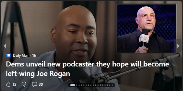 PeterPashute's tweet image. "White smoke means the DNC has selected the next Joe Rogan. What an exciting moment."