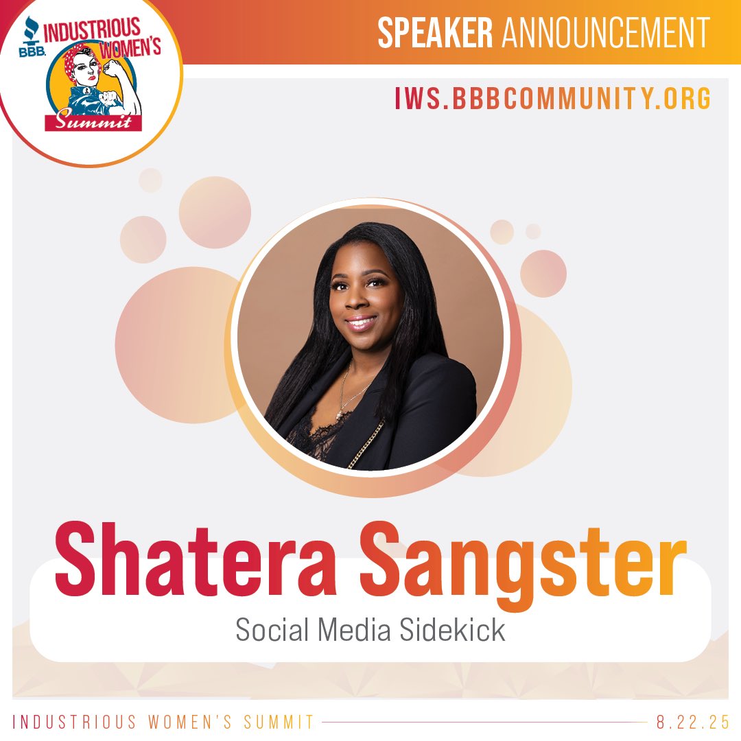 I’m thrilled to share that I’ll be speaking at the 8th Annual Industrious Women’s Summit on
Friday, August 22, in Fresno! Join us for a day of connection, leadership, and inspiration.

🎟 Register: iws.bbbcommunity.org
#IWS2025 #WomenPioneeringProgress #LeadWithPurpose