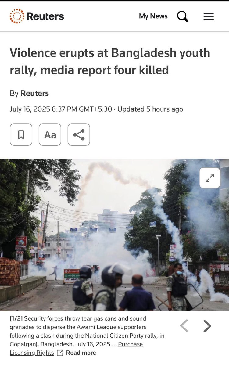 saddamhussainbd's tweet image. Yesterday, under direct orders from fascist Yunus, a brutal and premeditated attack was carried out on peaceful, unarmed civilians in Gopalganj. His private army comprised of police and military forces loyal to his unconstitutional regime, opened indiscriminate fire on…