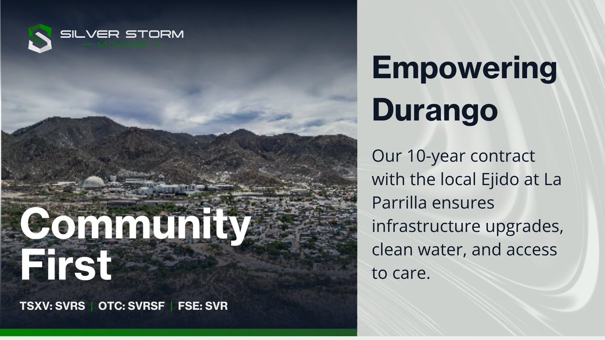 Building trust, creating opportunity: Our long-term contract with the local Ejido ensures infrastructure upgrades, clean water, and access to care.

Explore our initiatives: ow.ly/KUGB50W4UzU

TSX.V: $SVRS | OTC: $SVRSF | FSE: $SVR
#SustainableMining #MiningESG