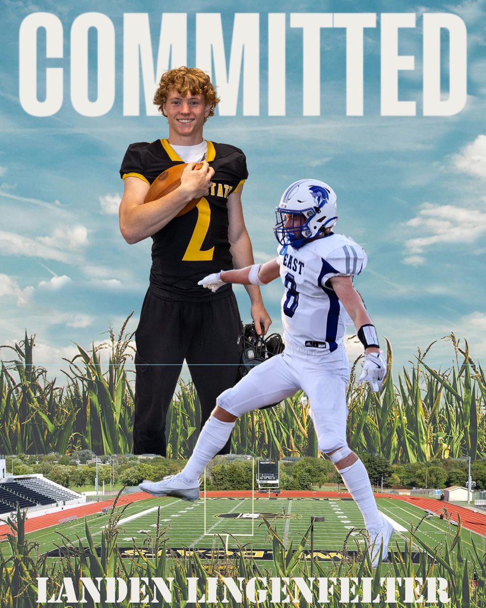 Landen_Ling_8's tweet image. I’m proud to announce my commitment to Wayne State to continue my athletic and academic career! Huge thank you to the coaching staff and my family!
@LMasters8 @brohach3 @COACHMCLAU @WayneStFootball