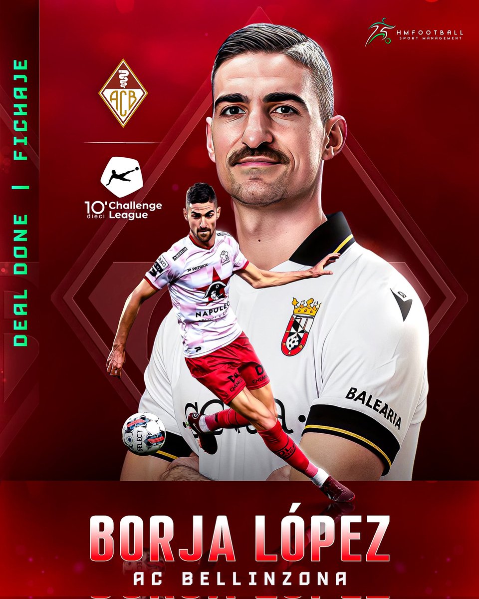 HMFootballSport's tweet photo. 🚨 𝗙𝗜𝗖𝗛𝗔𝗝𝗘

El 🛡️ defensa central zurdo asturiano 𝗕𝗢𝗥𝗝𝗔 𝗟Ó𝗣𝗘𝗭 @Borjalopez3 nuevo fichaje del 𝗔𝗖 𝗕𝗲𝗹𝗹𝗶𝗻𝘇𝗼𝗻𝗮 de la  🇨🇭 𝗦𝘄𝗶𝘀𝘀 𝗖𝗵𝗮𝗹𝗹𝗲𝗻𝗴𝗲 𝗟𝗲𝗮𝗴𝘂𝗲 suiza.

🍀💪🏻 ¡Mucha suerte guaje! https://t.co/MhA2ygNF7s