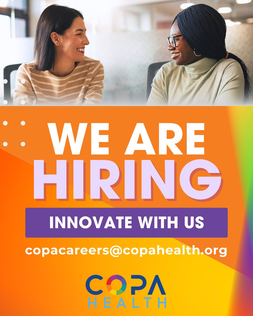 Looking to do more than just work a job? At Copa Health, you’ll find a place where innovation meets impact. 💡💼

We’re building a future where creativity, compassion, and purpose come together to change lives—starting with yours.

Explore opportunities: copahealth.org/careers