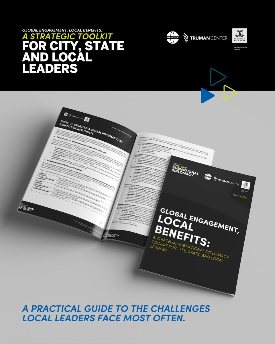 MeridianIntl's tweet image. TOOLKIT LAUNCH: Global engagement, local benefits.

Cities &amp;amp; states are on the frontlines of global change. Our new Strategic Toolkit created with @TrumanCenter + @networkedcities helps local leaders boost investment, resilience &amp;amp; partnerships. Dive in: meridian.org/project/subnat……