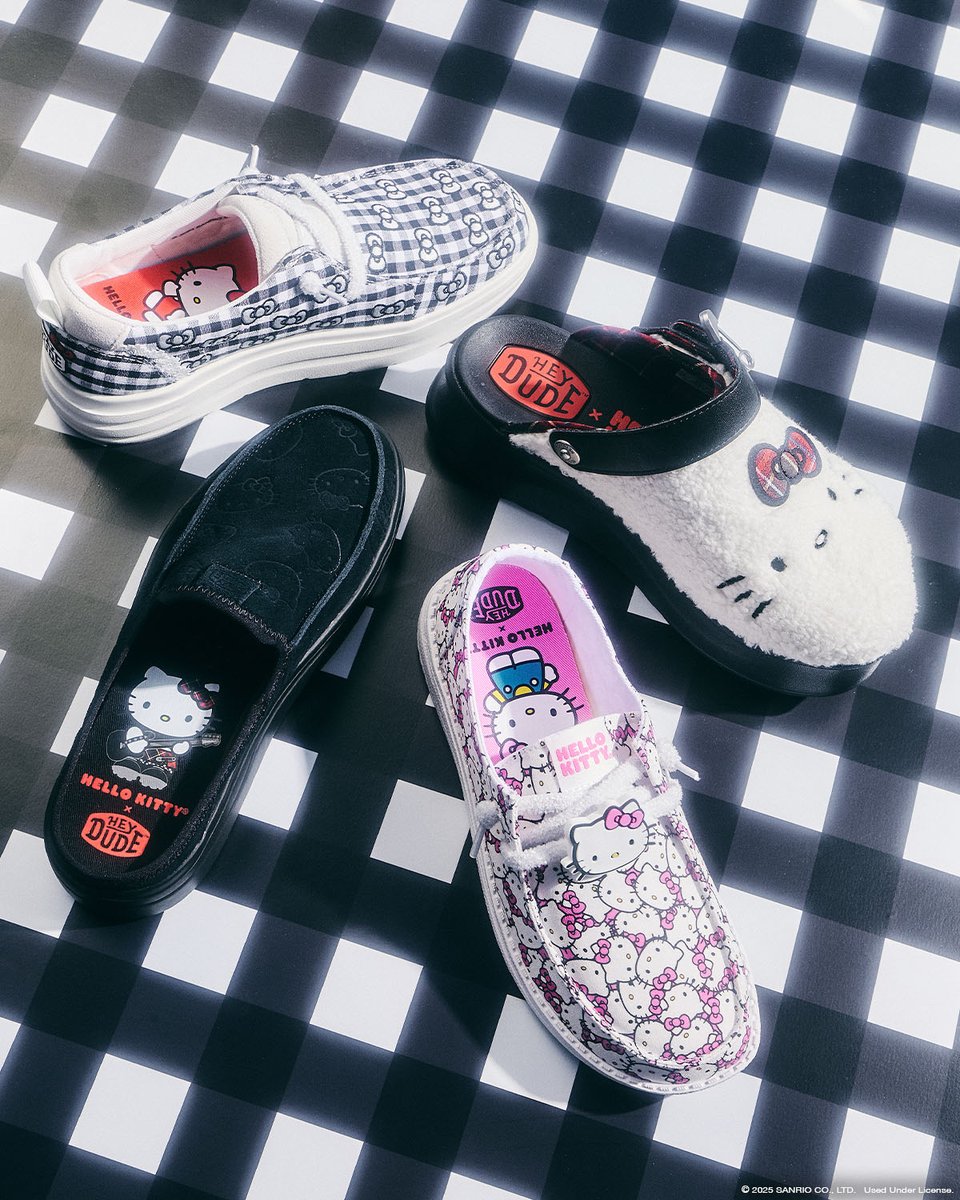 hellokitty's tweet image. Comfy and supercute π New @heydudeshoes are available now! bit.ly/3Iyr4W0