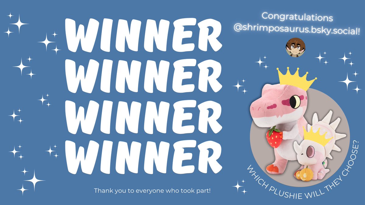 PaleoPines's tweet image. We have a WINNER! ๐ฃ Huge thank you to everyone who took part across our socials for our plushie competition, we're thrilled to announce @shrimposaurus as our winner! โจ