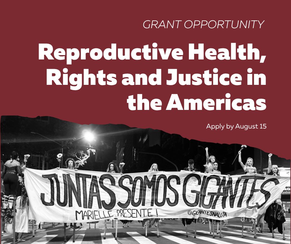 IWMF's tweet image. #GRANTOPPORTUNITY: We are accepting applications for our Reproductive Health, Rights and Justice in the Americas program for 2025! A fantastic funding opportunity for journalists throughout North and South America. Apply by August 15: ow.ly/8Pno50Wq4L9