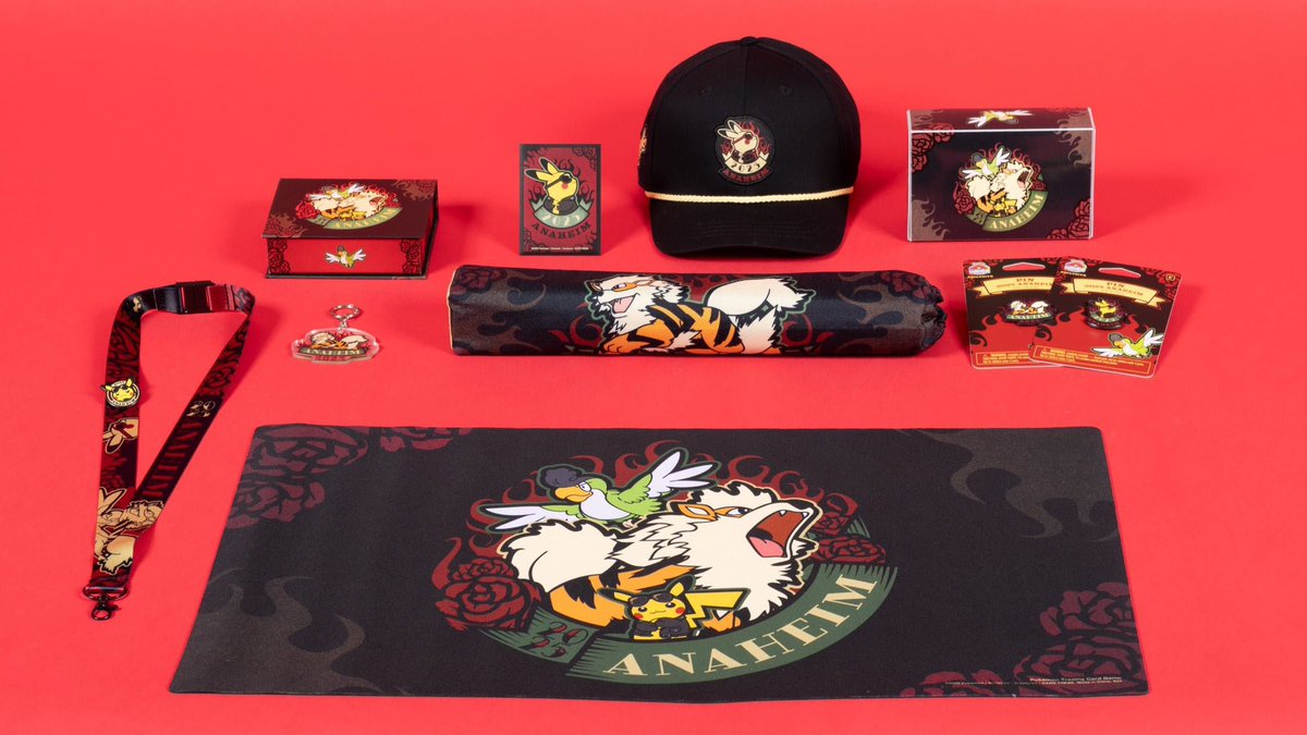 StuartPTCG's tweet image. Worlds 2025 merch is live!
Some awesome designs this year - the surfboard Pikachu is really cool, and that Arcanine line is 🔥
Hoping to be able to actually get some of this stuff when we are there in a month!