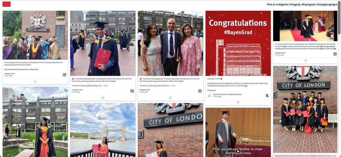 City St George's, University of London (@citystgeorges) on Twitter photo That's a wrap for this week's graduation ceremonies!🎓 We are back next week to celebrate <a href="/CityStG_Health/">School of Health & Medical Sciences</a> 🎉
Remember you can follow all the action on our social media wall ➡️ ow.ly/1u1I50WreUR
Use the hashtag #CityStGeorgesGrad to get involved 📸 That's a wrap for this week's graduation ceremonies!🎓 We are back next week to celebrate <a href="/CityStG_Health/">School of Health & Medical Sciences</a> 🎉
Remember you can follow all the action on our social media wall ➡️ ow.ly/1u1I50WreUR
Use the hashtag #CityStGeorgesGrad to get involved 📸