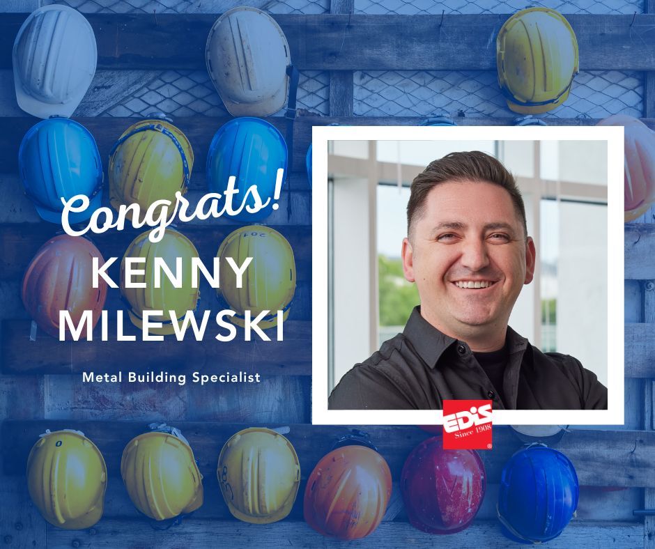 🎉 Happy Work Anniversary, Kenny Milewski!
As EBS’s Metal Building Specialist, Kenny brings unmatched expertise, customer focus, and an entrepreneurial spirit to everything he does. From innovative building solutions to lasting client relationships, he’s a force in EBS’s success.