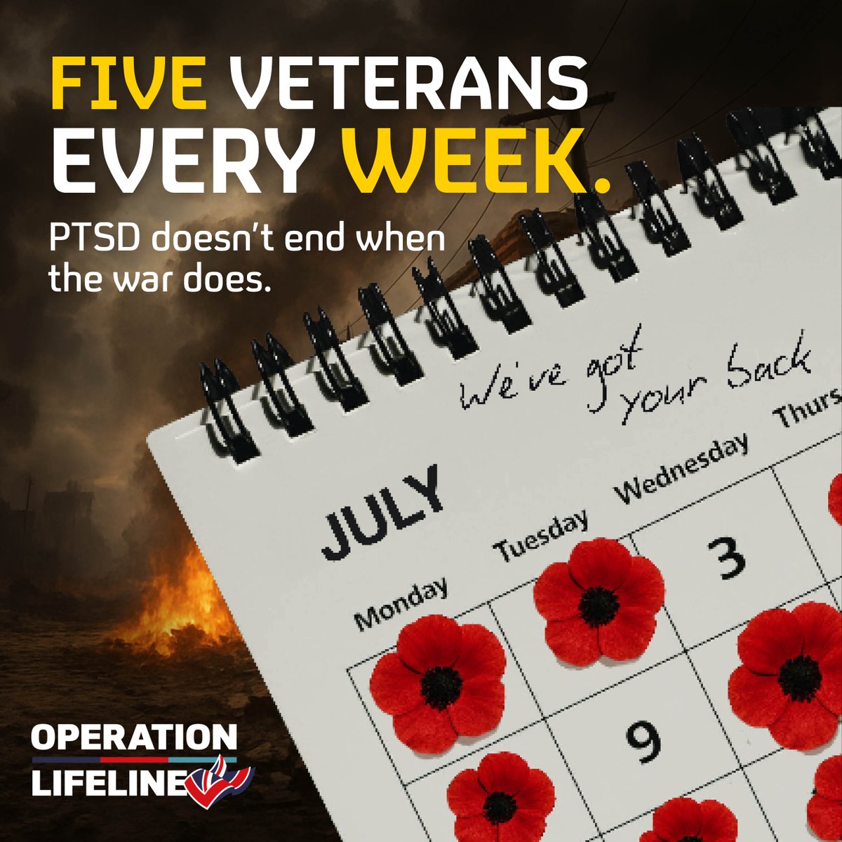 Veterans’ Foundation (@veteransfdn) on Twitter photo Up to five veterans a week take their own life. We are committed to changing that.
Operation Lifeline is the Veterans’ Foundation’s mission to change lives, and save lives, of British heroes in need.❤️
As part of Operation Lifeline we are delighted to announce a £30,000 grant to Up to five veterans a week take their own life. We are committed to changing that.
Operation Lifeline is the Veterans’ Foundation’s mission to change lives, and save lives, of British heroes in need.❤️
As part of Operation Lifeline we are delighted to announce a £30,000 grant to