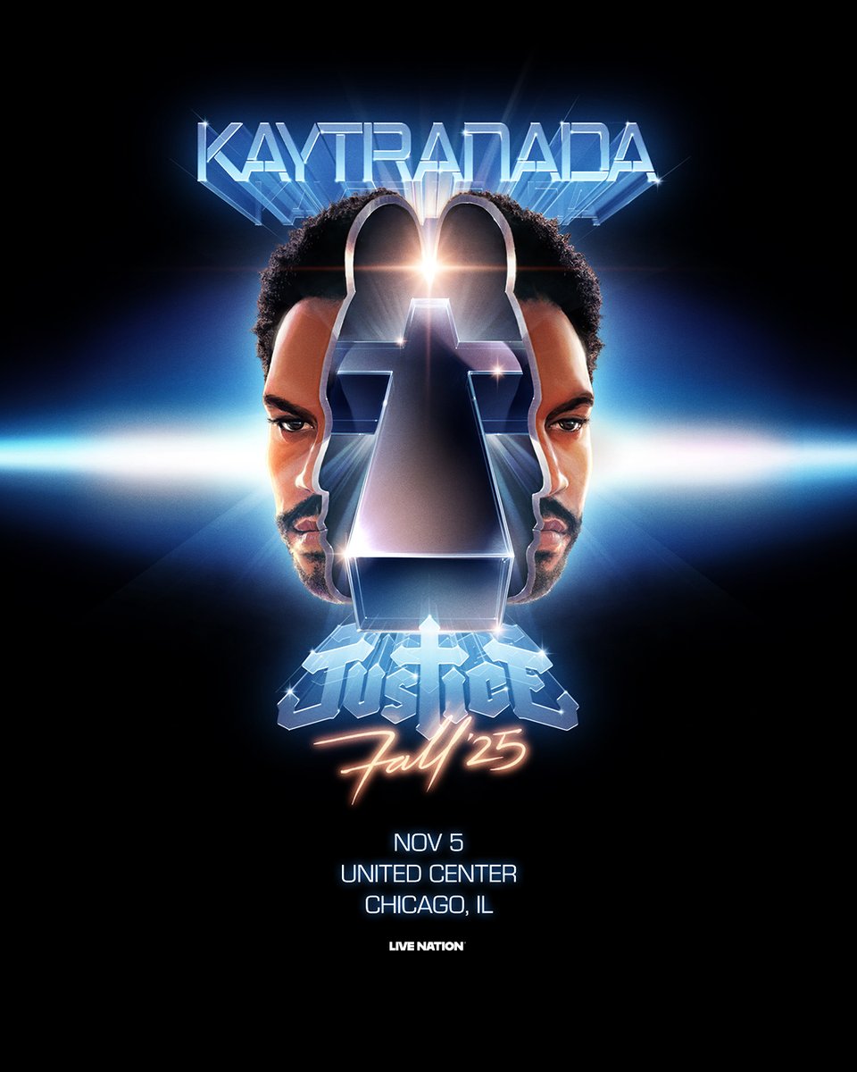 Live Nation Chicago (@livenationil) on Twitter photo KAYTRANADA x JUSTICE — FALL ’25 ⚡
Coming to <a href="/UnitedCenter/">United Center</a> on November 5.
Sign up for the presale now! 🎟️kaytranadaxjusticetour.com KAYTRANADA x JUSTICE — FALL ’25 ⚡
Coming to <a href="/UnitedCenter/">United Center</a> on November 5.
Sign up for the presale now! 🎟️kaytranadaxjusticetour.com