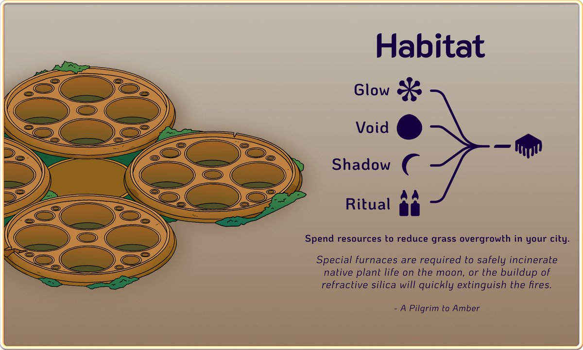 BithellGames's tweet image. AMBERSPIRE 🌇 The Habitat

Grass overgrowth is one of the ecological challenges you&apos;ll face expanding the city of Amberspire. A well-placed Habitat will help manage intrusive foliage -- provided you keep it well-stocked with resources, of course.
