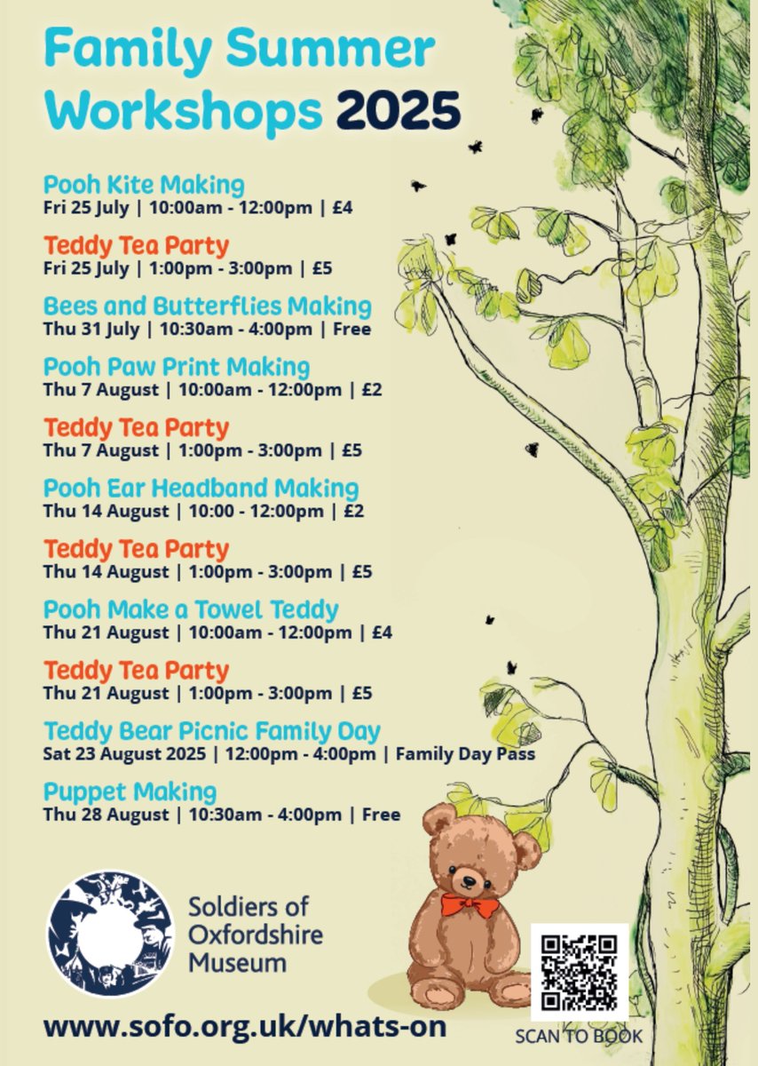 SOFOtrust's tweet image. We've got big plans for the Summer Holidays!
Don't miss the E H Shepard: Before & Beyond Winnie-the-Pooh exhibition, our Hundred Acre Wood-inspired den, plus drop in crafts and tea parties every week!
Why not join us for our Teddy Bear Picnic this August? 🍯 🐝 🧸