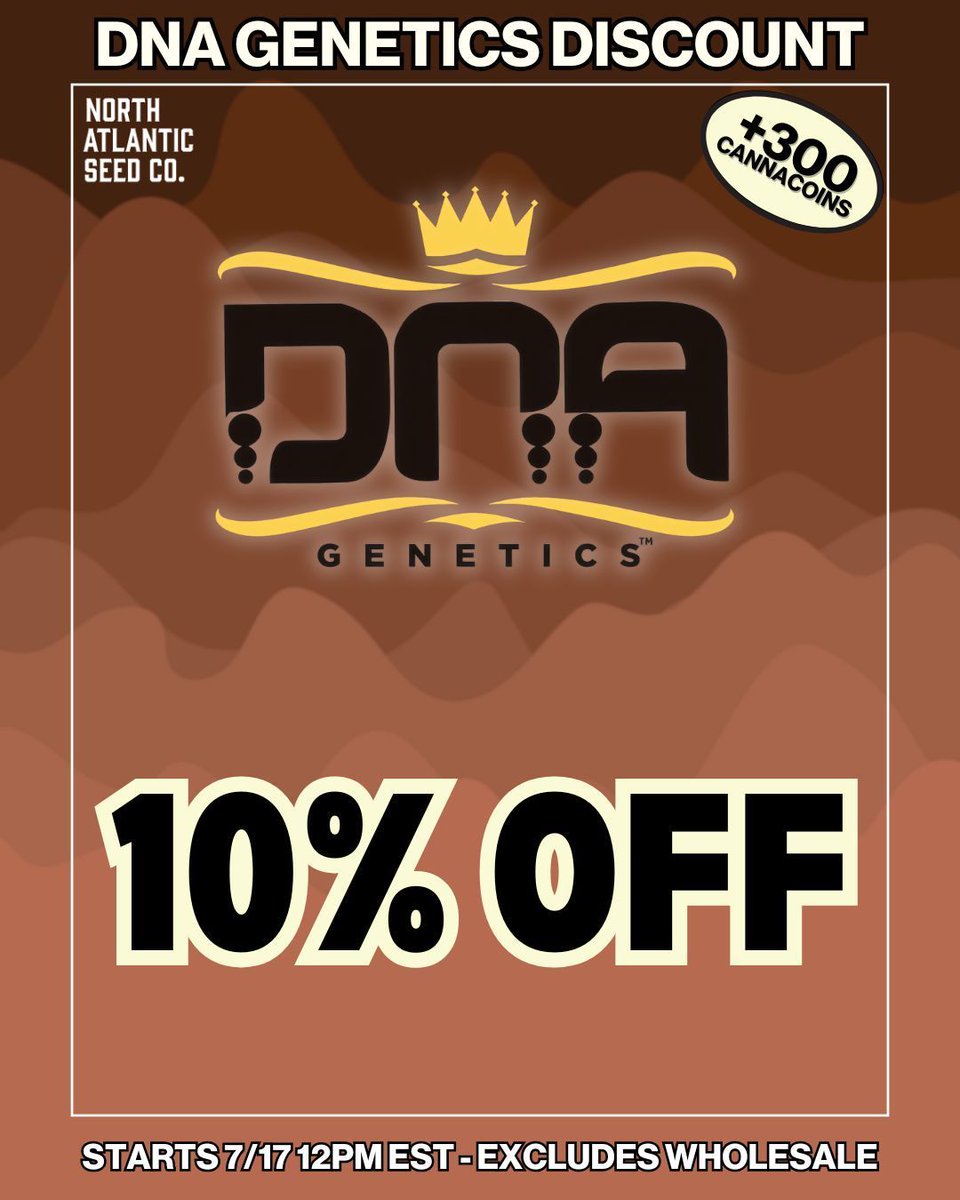 Breeder of the Week: DNA Genetics 🌱 

Get 10% OFF DNA Genetics 🧬 

+300 Extra Cannacoins

7/17 12PM EST - 7/24 12PM EST, No sales through social media!