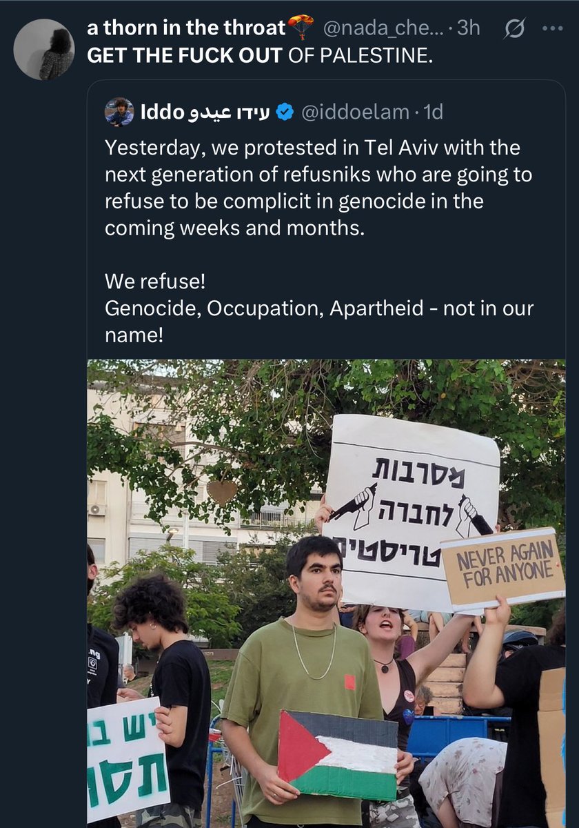 Jonathan_Elk's tweet image. שתדעו, אלה מרבית התגובות לסרטונים של הסרבנים שמציתים את צווי הגיוס שלהם בתל אביב אתמול.
מצחיק שהם מעלים את התכנים שלהם בעצמם במקומות באנגלית אבל לא מבינים שהם לעולם לא יאהבו אתכם, הם רוצים אותכם מתים, מחוץ לישראל ובלי ישראל.
לציוץ אחד, ספציפי הזה יש כמעט 2k לייקים ומאות שיתופים.