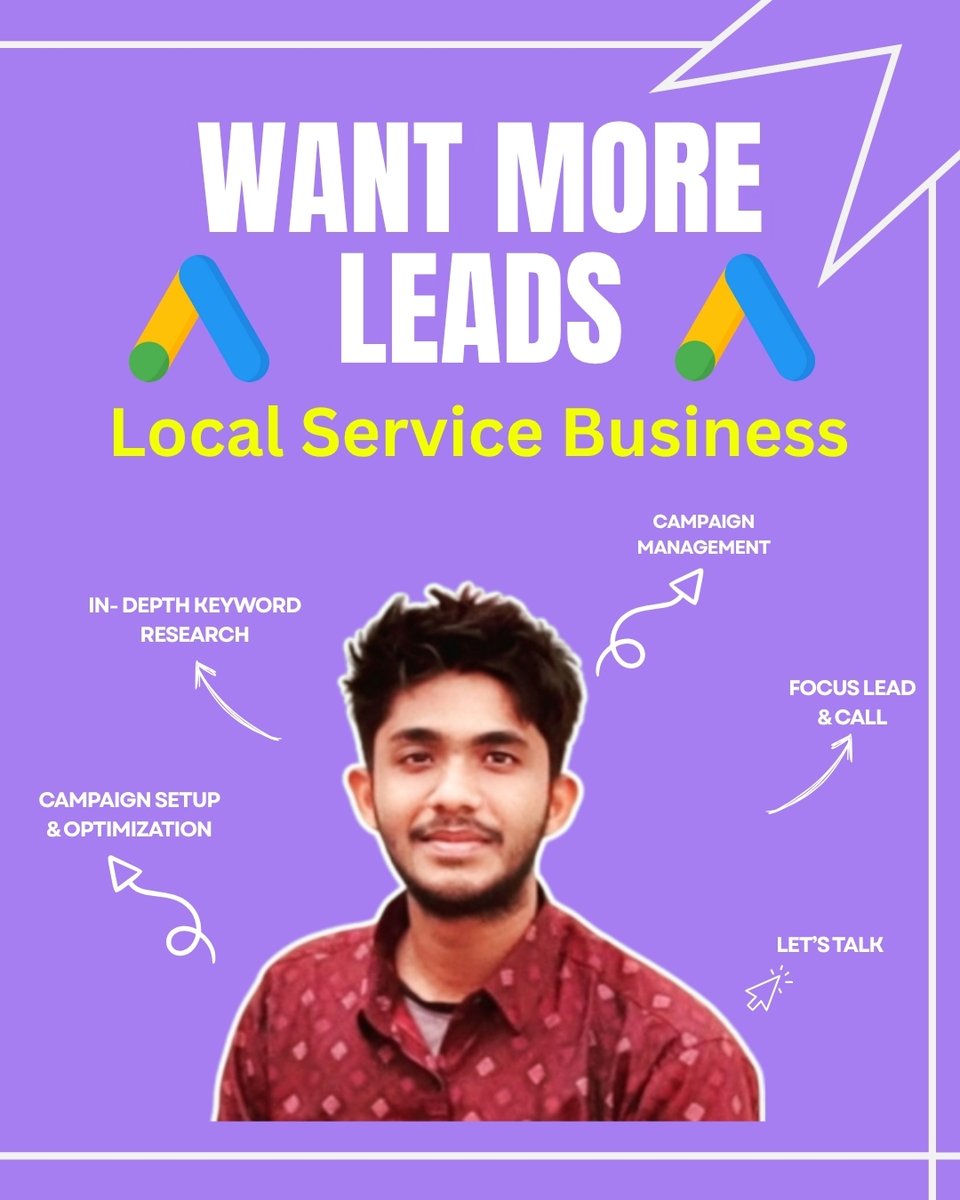 Running a local service business but not getting leads or calls? Your customers are searching on Google right now — are you showing up? I’m a Google Ads expert helping service businesses get high-quality leads with data-driven campaigns. 📞 More calls, 📍More leads #GoogleAds