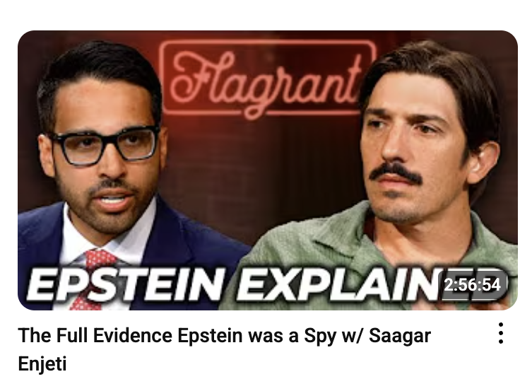 esaagar's tweet image. My episode with @andrewschulz and the Flagrant 2 team on Epstein is out now
Enjoy