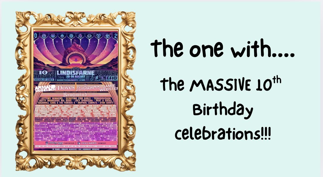 Lindisfarne Festival (@lindisfarnefest) on Twitter photo 💜 P.I.L.G.R.I.M.S 💜
Have you got your tickets yet???? Don’t be a daftie, get your tickets now!!
You don’t want to miss our big 10 year celebrations!! 👇
🎫 lindisfarnefestival.com
#MusicFestival #festival #Northumberland #Newcastle #Edinburgh #Glasgow #NorthEast 💜 P.I.L.G.R.I.M.S 💜
Have you got your tickets yet???? Don’t be a daftie, get your tickets now!!
You don’t want to miss our big 10 year celebrations!! 👇
🎫 lindisfarnefestival.com
#MusicFestival #festival #Northumberland #Newcastle #Edinburgh #Glasgow #NorthEast