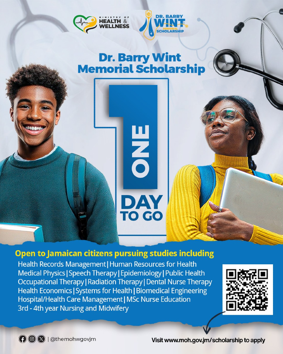 There’s just 1 day left to apply for the Dr. Barry Wint Memorial Scholarship.

This opportunity could fuel your future in medicine. Don’t let it expire.

Apply now.

drwintscholarshipfund.org/application