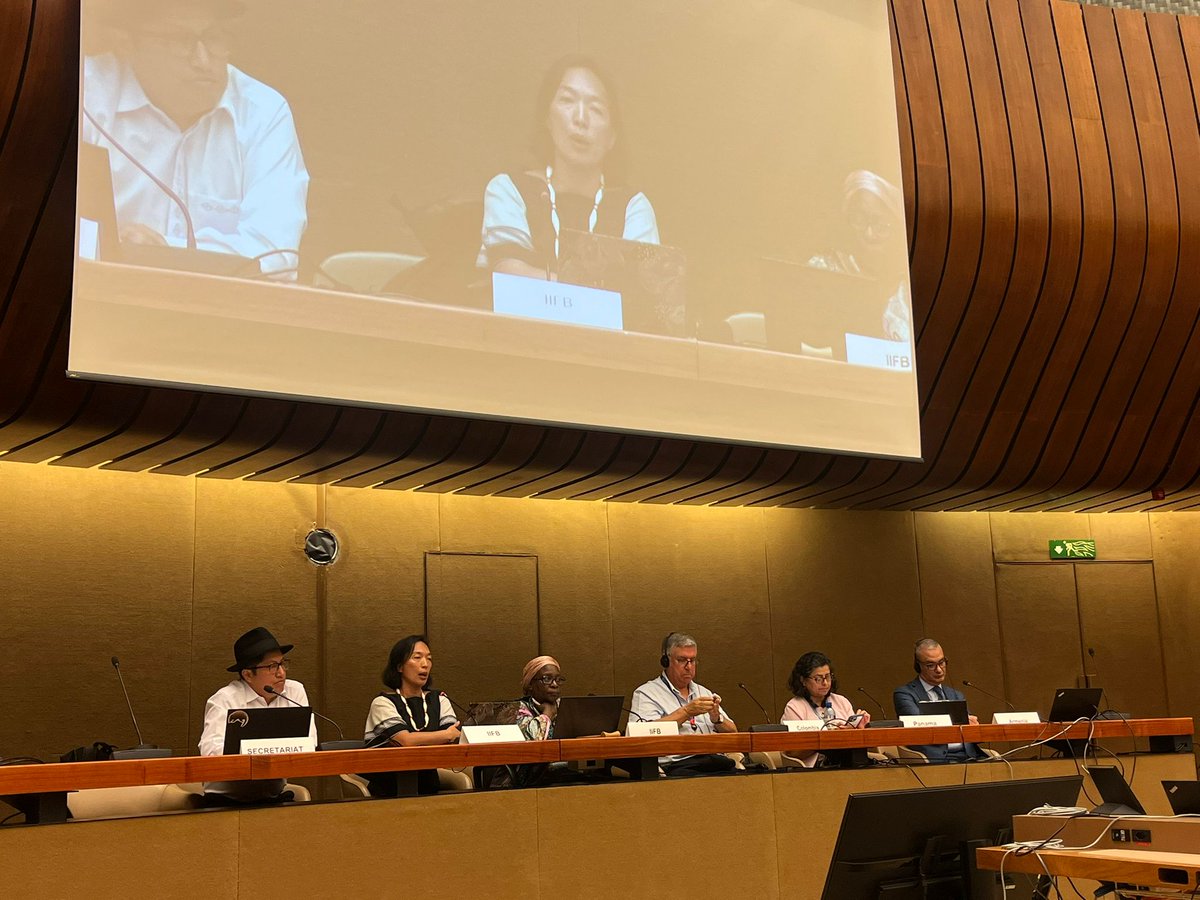 UNBiodiversity's tweet image. It was a pleasure to have @MisionColUNOG, @Armembsuisse, Panama, @IIFB_indigenous address the participants at our side-event at #EMRIP2025 on the outcomes of #COP16 and newly established Subsidiary Body of relevance to Indigenous Peoples!
#WeAreIndigenous #KMGBF #biodiversity