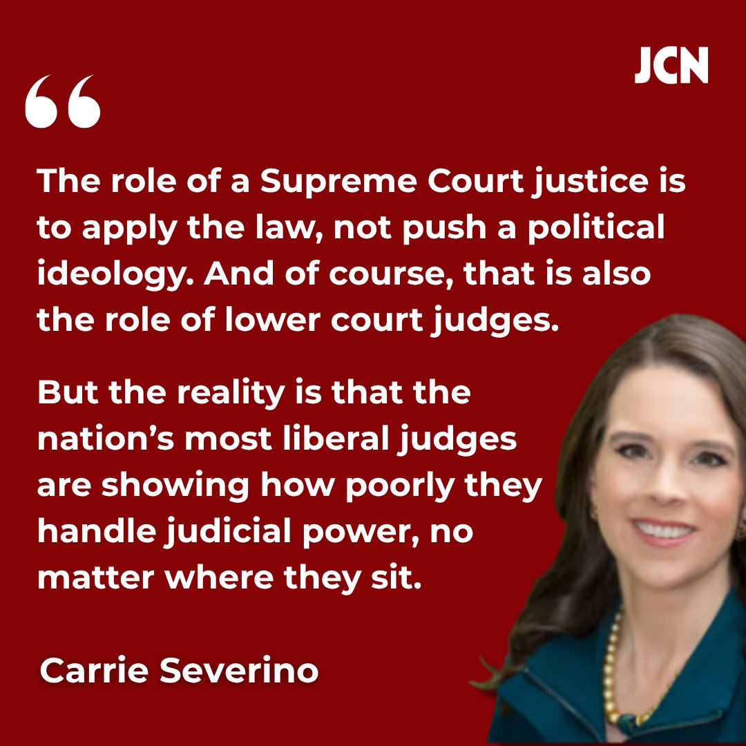 judicialnetwork's tweet image. ICYMI: JCN President @JCNSeverino exposes how liberal judges are misusing judicial power—from district courts to the Supreme Court.
Read her latest @NRO piece to learn more. 👇
nationalreview.com/bench-memos/th…