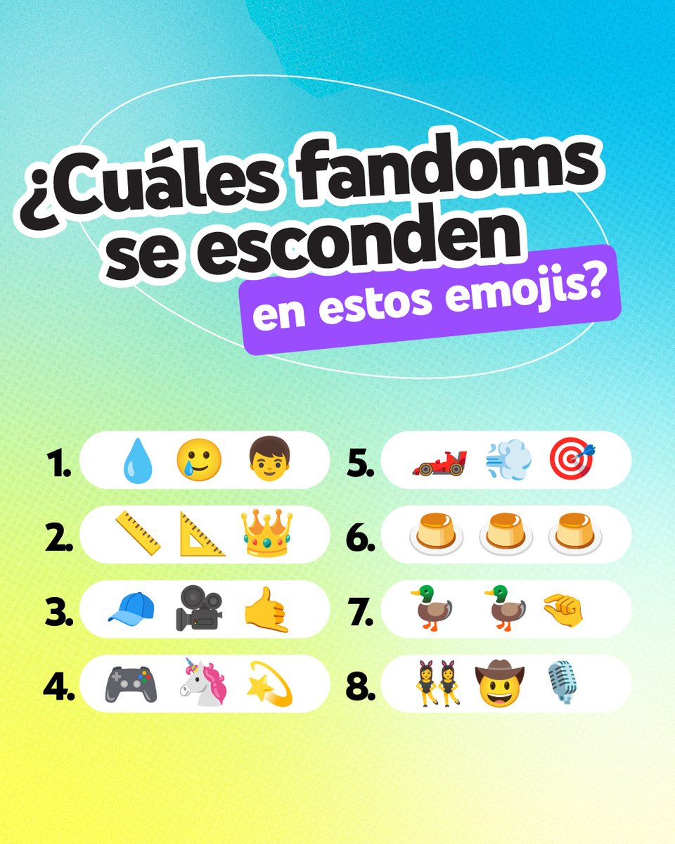 YouTubeLATAM's tweet image. En el Día del Emoji 😎 ¿cuántos fandoms pudiste descifrar? 👀