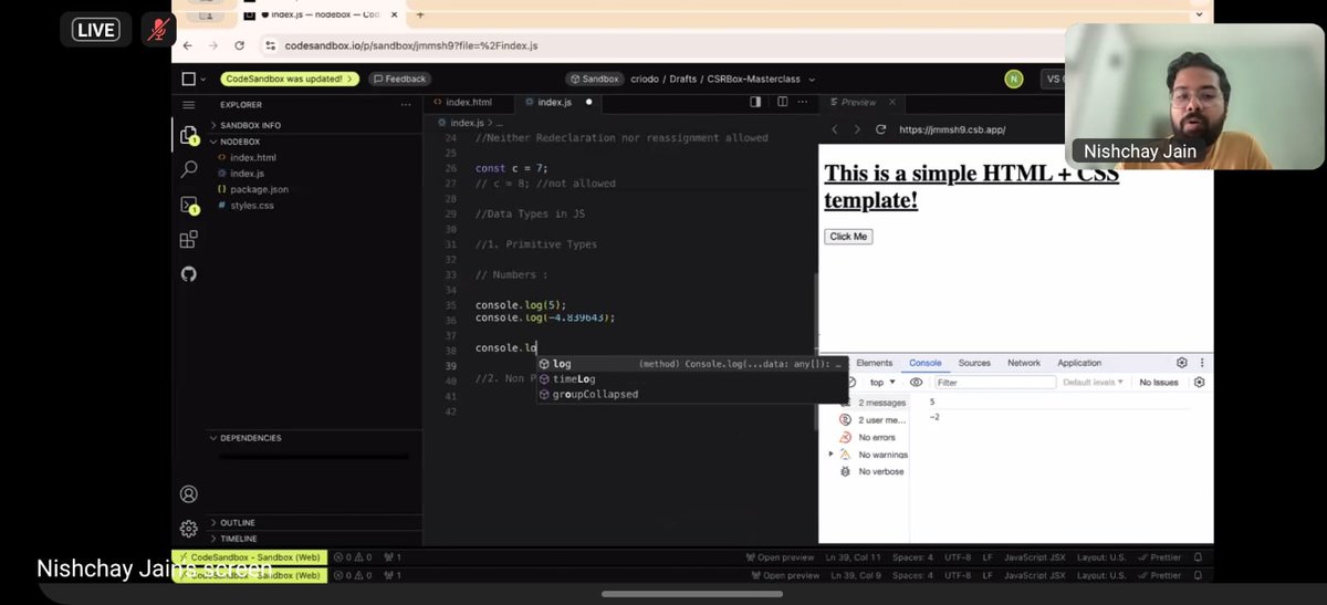 bhowal_joyjit's tweet image. Joined the IBM SkillsBuild Summer Program 2025!🚀
Masterclass 3: Click, Code, Create – Beginner’s Guide to Front-End Web Development by @csrboxorg  &amp;amp; @ibm_in
#IBM #SkillsBuild #CSRBOX #WebDevelopment #FEWD #TechForGood #LearnToCode #FrontEndDeveloper #SummerProgram #CodingJourney